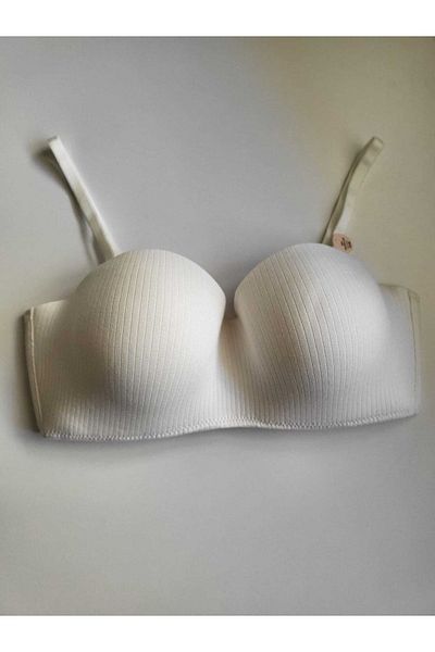 Koza Women's Ribbed Cotton Strapless Bra 80574