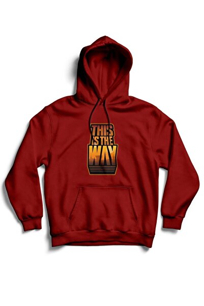 The Baski Unisex crvena majica sa tekstom "This Is The Way" Štampano Kengur d...