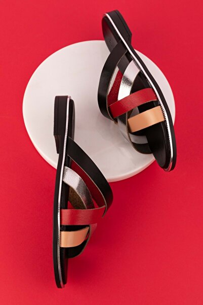 Gondol Дамски чехли Vaketa от естествена кожа, цветна комбинация, Ayh.734