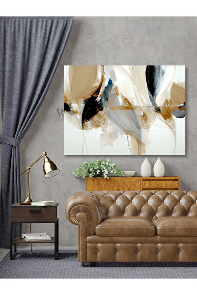 AR AJANS KANVAS TABLO Mermer Arka Planlı Soyut Sanatsal Dekoratif Kanvas TABLO
