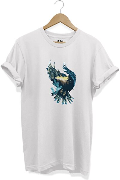 The Baski Bela unisex šarena Şahin Štampano kratki rukav T-shirt