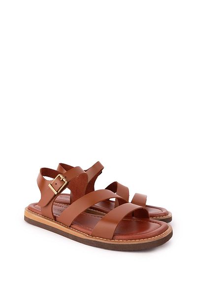 Gondol Women's Genuine Leather Colorful Combination Vaketa Sandals Ayh.410