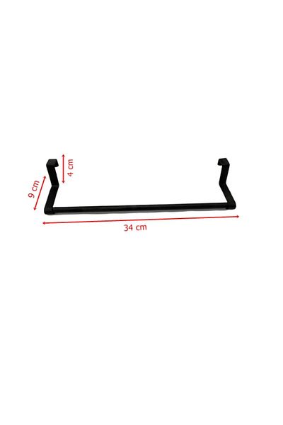 SÖZER ORMAN ÜRÜNLERİ Cabinet Cover Black Towel Rack