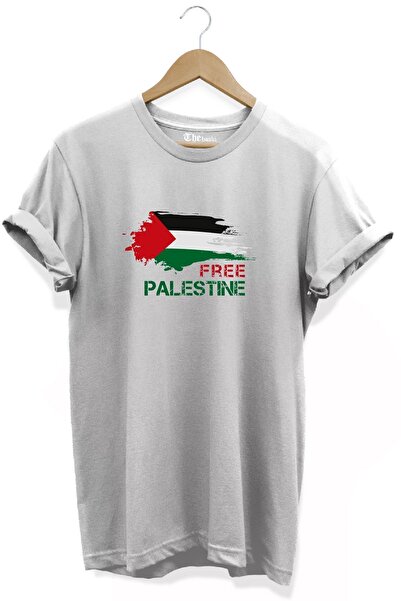 The Baski Δωρεάν Palestine Printed - Λευκό T-Shirt από 100% βαμβάκι Premium