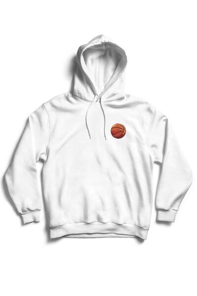 The Baski Unisex bela košarkaška lopta, prsluk Štampano bez džepova, visokokv...