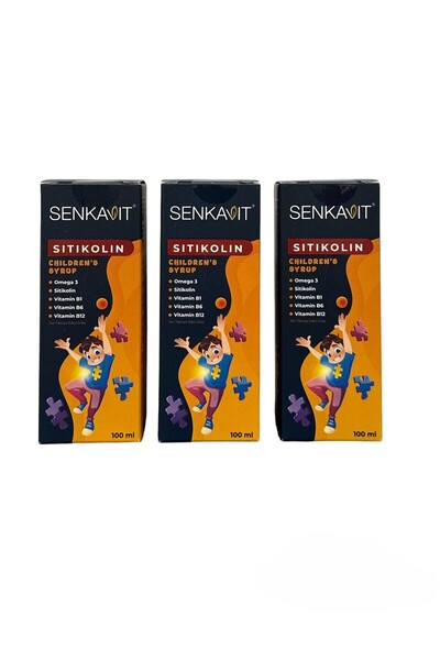 senkavit Kids Sitikolin + Omega 3 + Vitamin B1 +B6 + B12 içeren 100 Ml Şurup ...