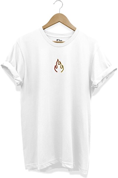 The Baski Bela unisex majica s minimalnim plamenom Štampano kratkih rukava T-...