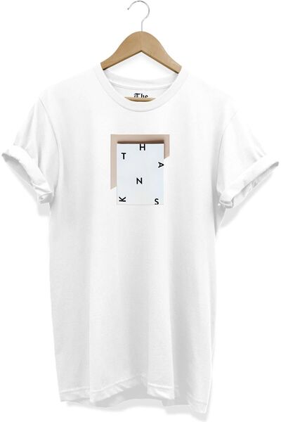 The Baski Bela unisex majica Hvala - Tekst zahvalnosti Štampano Cool kratki r...