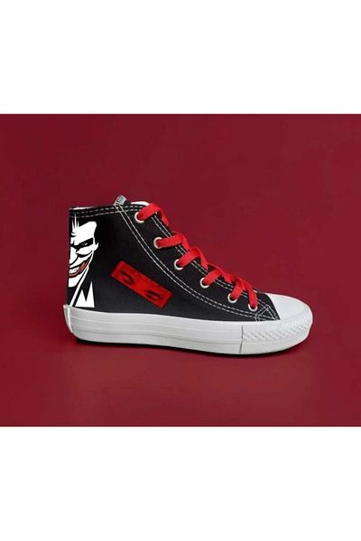 archiepet Black Agent Man Printed Convers Shoes