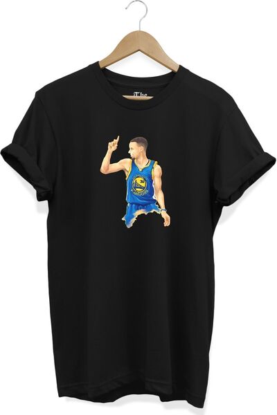The Baski Crna unisex majica Stephen Curry Štampano Cool kratki rukav T-shirt