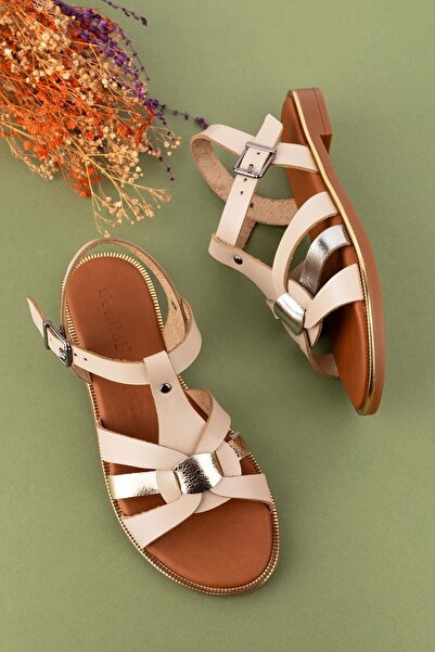 Gondol Γυναικεία Σανδάλια Vaketa από Γνήσιο Δέρμα Πολύχρωμο Συνδυασμό Ayh.730