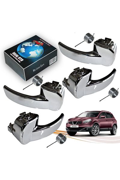 İDEAL OTOMOTİV مقبض فتح الباب الداخلي لسيارة Nissan Qashqai 2007-2014 - مجموعة أمامية وخلفية مكونة من 4 قطع 80670jd00e