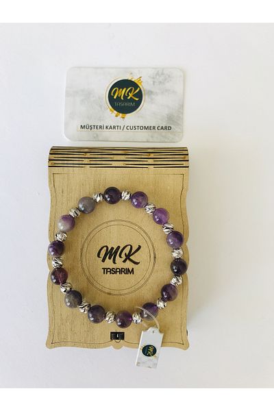 MK tasarım Amethyst Stone Bracelet - MKT3002