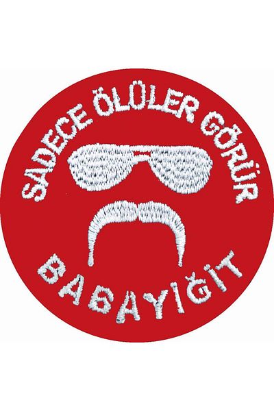 SINGLE SWORD NUMAI MOARTELE VEZI BABAYIGIT'' - Crestă brodată cu velcro, petice, model voal