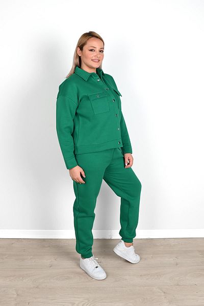 Koza Butik Дамски анцуг с поло яка с голям размер 8045-24