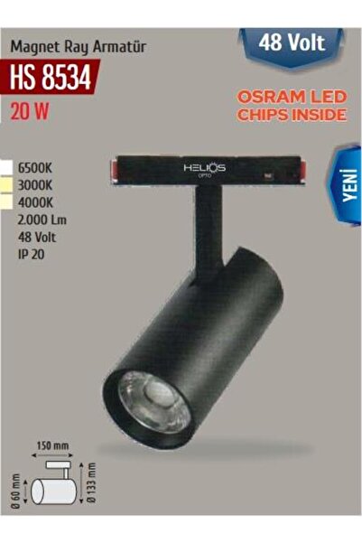 ALLES MAGNET RAY ARMATÜR 20W 4000K 2000LM 48VOLT