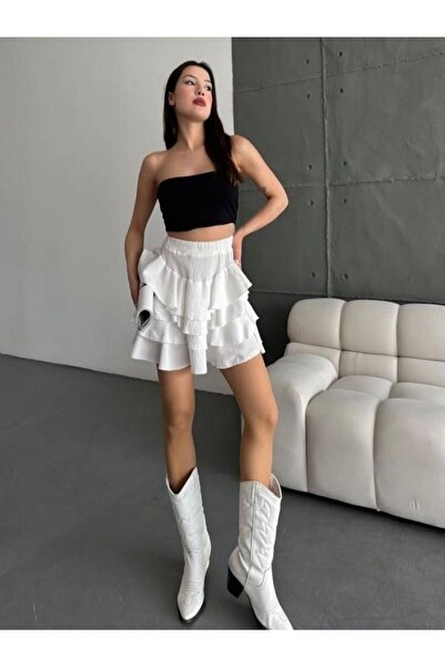 Butik Fustă albă Mykonos - Design elegant și confortabil