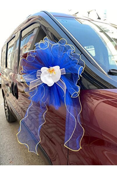 ecrin tuhafiye hobi 5'li Orkide Düğün Arabası Süsü Gelin Arabası Konvoy Süsü ...