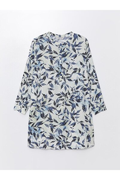 LC Waikiki LCW Grace Bisiklet Yaka Desenli Kadın Gömlek Tunik