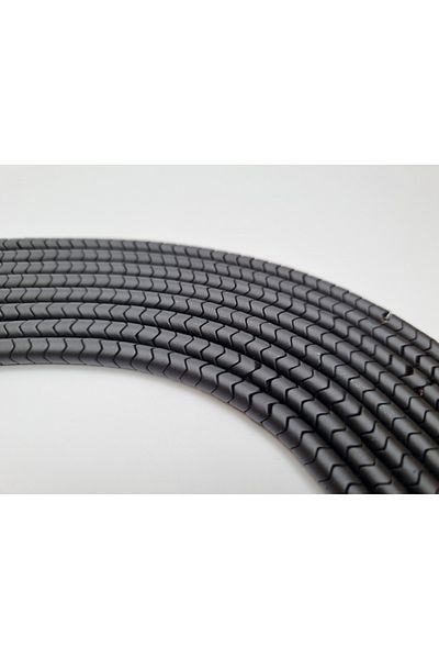 Yüksel Boncuk Black Matte Hematite - Zigzag Cut Natural Stone Array
