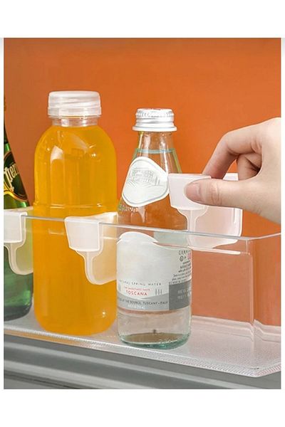 stilsenin34 Refrigerator Shelf Separator Adjustable Cabinet Drawer Organizer 4 Pieces