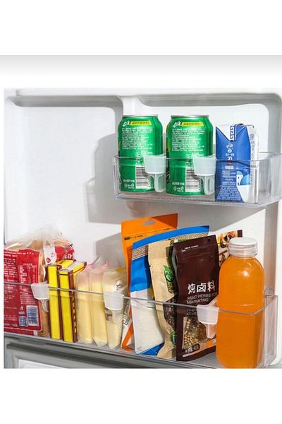 stilsenin34 Refrigerator Shelf Separator Adjustable Cabinet Drawer Organizer 4 Pieces