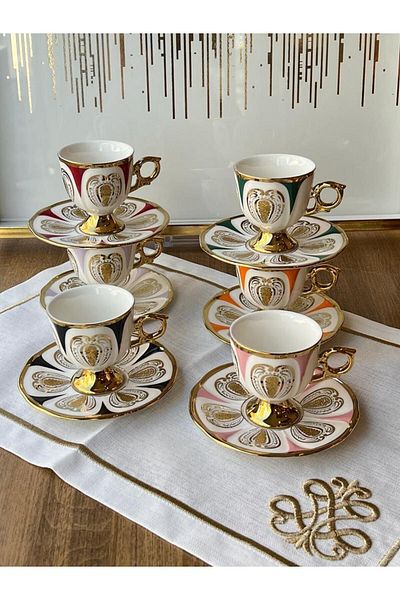 Kosova Harold 6-Person 12 Piece Turkish Coffee Cup