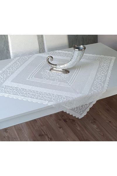 WENESSİ Knitted Panel Patterned Living Room Set (6 Pieces) (cream)