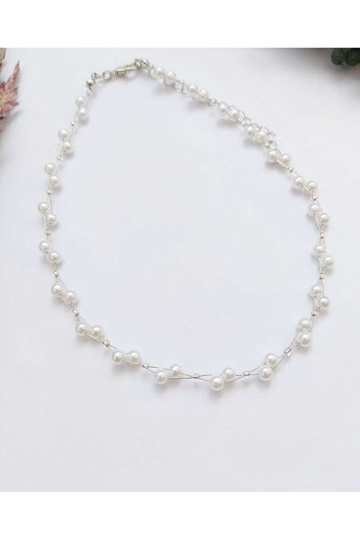 REN AKSESUAR İncili Choker Kolye El Yapımı