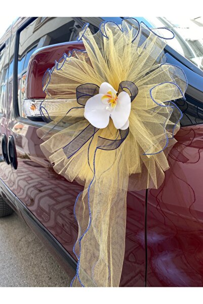 ecrin tuhafiye hobi Orkide Düğün Arabası Süsü Gelin Arabası Konvoy Süsü & Boh...