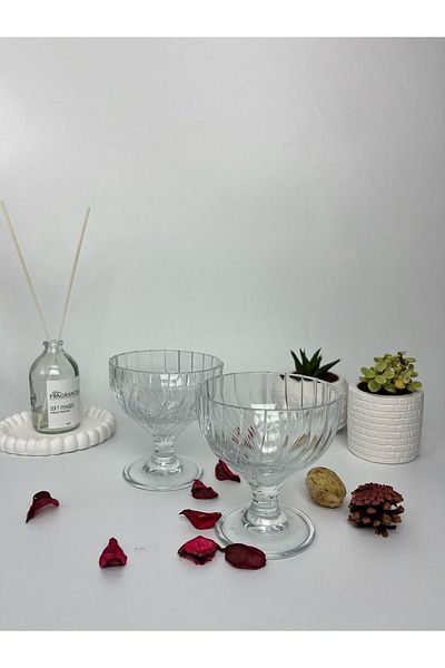 Paşabahçe 51819 Model Bouquet Ice Cream Set of 2