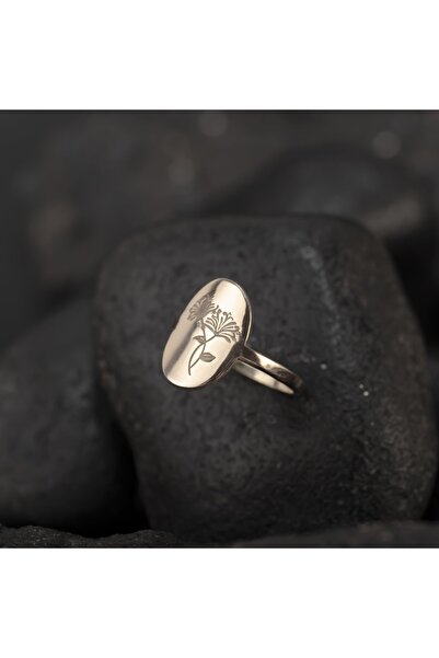 OneSilverGold Kadın 925 Ayar Gümüş Çiçek Motifli Yüzük Özel Tasarım