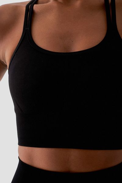 Superstacy Kate Seamless Black Sports Bra