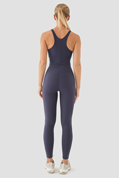 Superstacy Popi Yüksek Bel Lacivert Spor Tayt