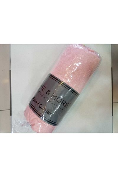 Çapa Home طقم ملاءات قطنية سادة مزدوجة مع غطاء وسادة مقاس 160 × 200