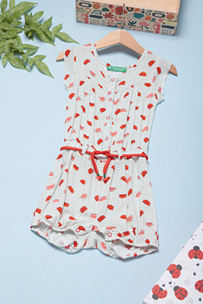 CİCHLİD رومبير Cichlid للفتيات الصغيرات - بذلة مطبوعة بحزام كبس وبطيخ