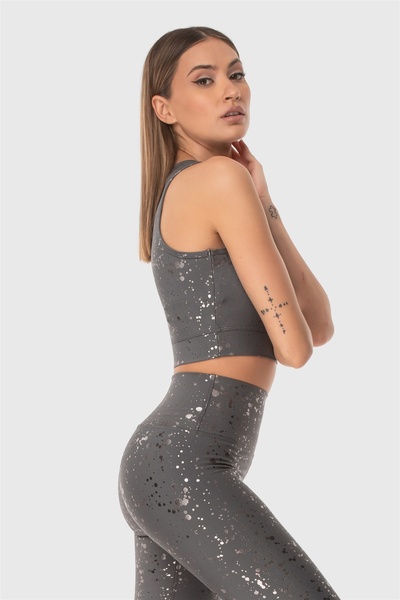 Superstacy Smoked Shiny Patterned Bustier