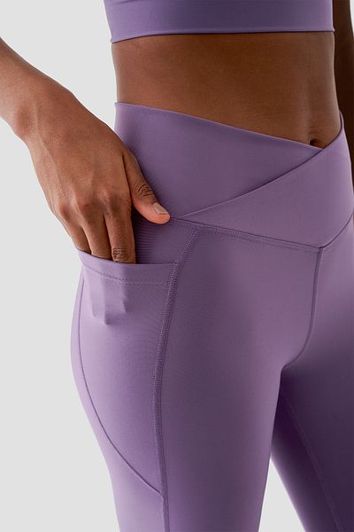 Superstacy Adele V Waist Detailed Recovery Lilac Sports Leggings