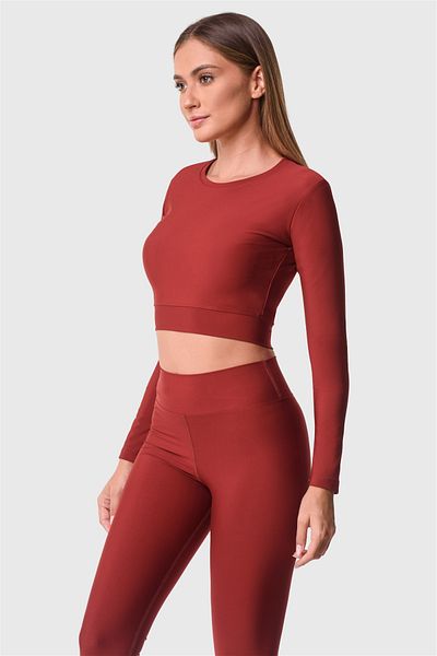 Superstacy Burgundy Crop Top
