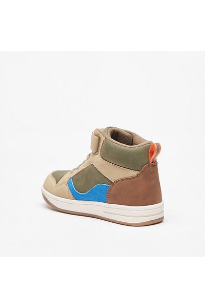 LBL by Shoexpress Colourblock Ankle Boots with Hook and Loop Closure