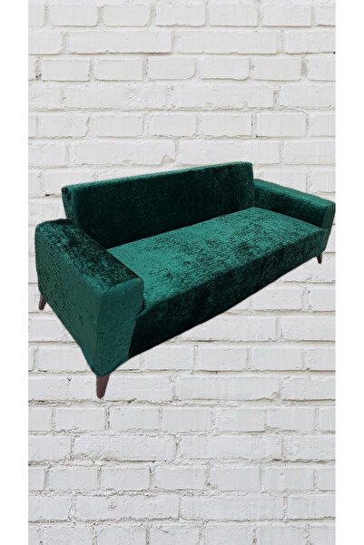 Sahaneev 3'Lü Parlak Kadife Giydirme Koltuk Örtüsü (ZÜMRÜTYEŞİLİ)