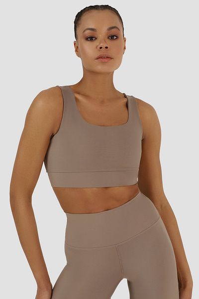 Superstacy Square Neck Stone Color Sports Bustier