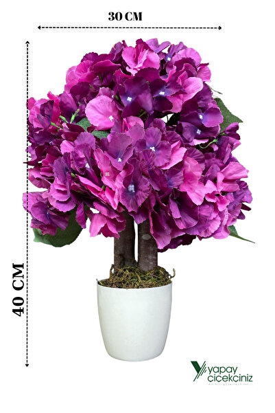 YAPAY ÇİÇEKÇİNİZ ARBORELE DE ORTANCA ARTIFICIALA ALBA albastru cobalt IDA 40 CM