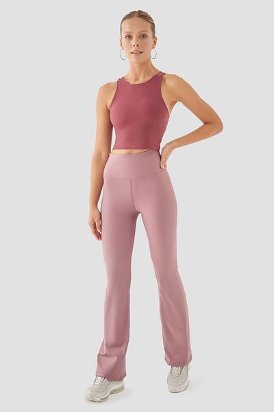 Superstacy Nichole Flare High Waist Rose Sports Leggings