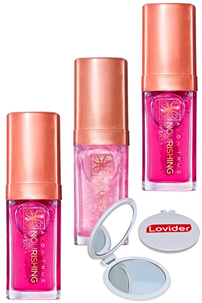 AVON Nourishing Dudak Yağı Blossom 2 Adet + Shimmering Petal + Lovider Cep Ay...