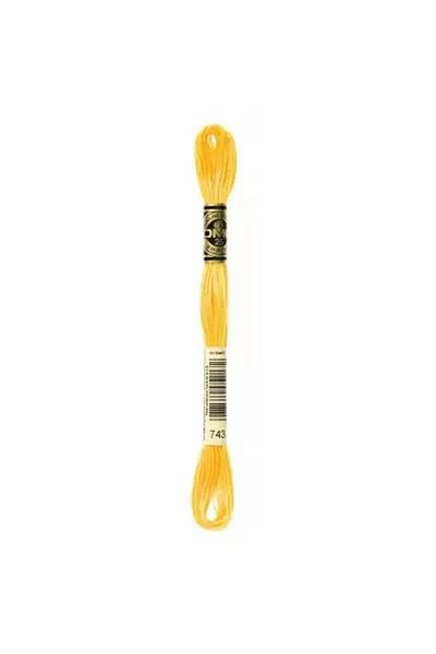 Dmc Muline Hand Embroidery Threads - 8 M - Color No 743
