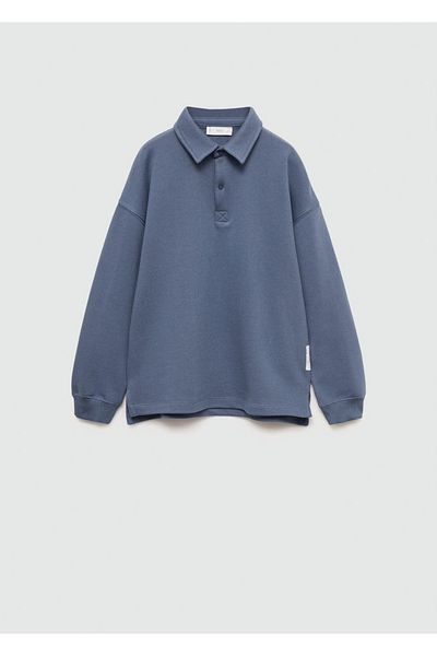 MANGO Kids Tricou polo cu mânecă lungă din bumbac