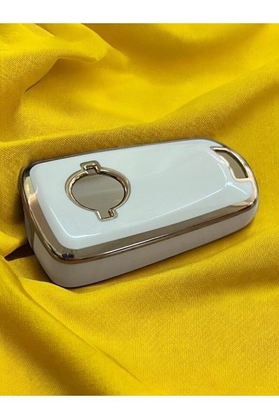 AYDA PROMOSYON Astra H Corsa D Meriva Zafira B White 2 Button Switchblade Auto Key Control Container Case Auto Keychain