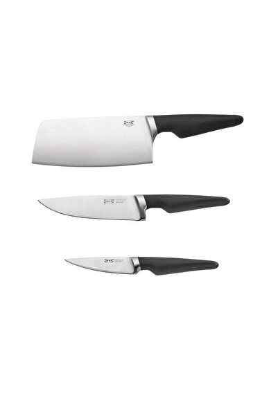 IKEA 3'lü Mutfak Doğrama Seti İkea Doğrama Bıçağı + Satır ve Soyma Bıçağı Pas...