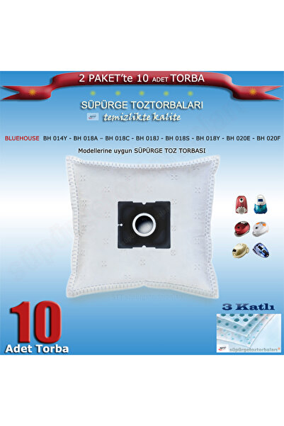 BLUE HOUSE 10 τεμάχια σακούλες σκόνης Κατάλληλες για μοντέλα BLUEHOUSE BH 014Y-018A-018C-018J-018S-018Y-020E-020F 200120